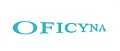 Logo firmy Oficyna S.C. z Łodzi, niebieska czcionka, branża drukarska i reklamowa.