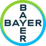 Logo Bayer - charakterystyczny krzyż z literami w niebiesko-zielonym okręgu