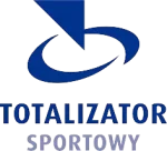 Logo Totalizator Sportowy - niebieska nazwa z symbolem graficznym